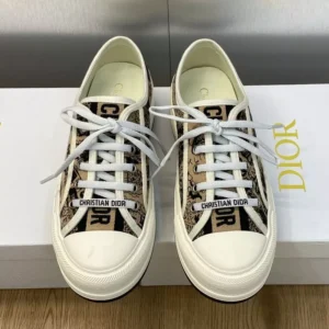 WALK'N'DIOR PLATFORM SNEAKERS UNISEX PLAN DE PARIS EMBROIDERED BEIGE – CD184
