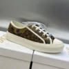 WALK'N'DIOR SNEAKERS WOMEN TOILE DE JOUY VOYAGE EMBROIDERED BEIGE – CD185