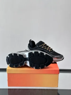 DIOR B44 BLADE SNEAKERS GRADIENT BLACK AND SILVER-TONE – CD211