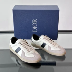 DIOR B01 MATCHPOINT SNEAKERS BLACK AND WHITE SMOOTH CALFSKIN WITH GRAY SUEDE