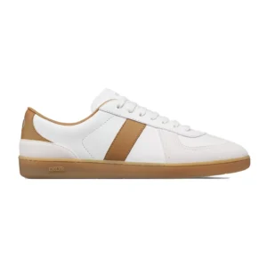 DIOR B01 MATCHPOINT SNEAKERS COGNAC AND WHITE SMOOTH CALFSKIN WITH WHITE SUEDE – CD226