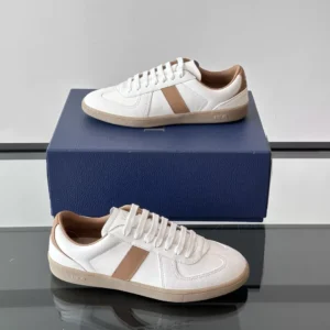 DIOR B01 MATCHPOINT SNEAKERS COGNAC AND WHITE SMOOTH CALFSKIN WITH WHITE SUEDE – CD226