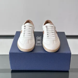 DIOR B01 MATCHPOINT SNEAKERS COGNAC AND WHITE SMOOTH CALFSKIN WITH WHITE SUEDE – CD226