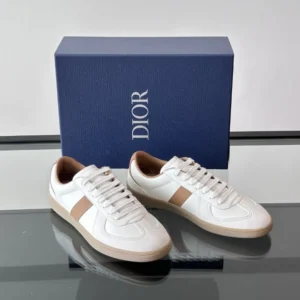 DIOR B01 MATCHPOINT SNEAKERS COGNAC AND WHITE SMOOTH CALFSKIN WITH WHITE SUEDE – CD226