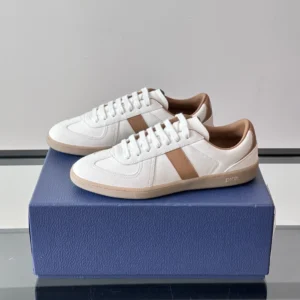 DIOR B01 MATCHPOINT SNEAKERS COGNAC AND WHITE SMOOTH CALFSKIN WITH WHITE SUEDE – CD226
