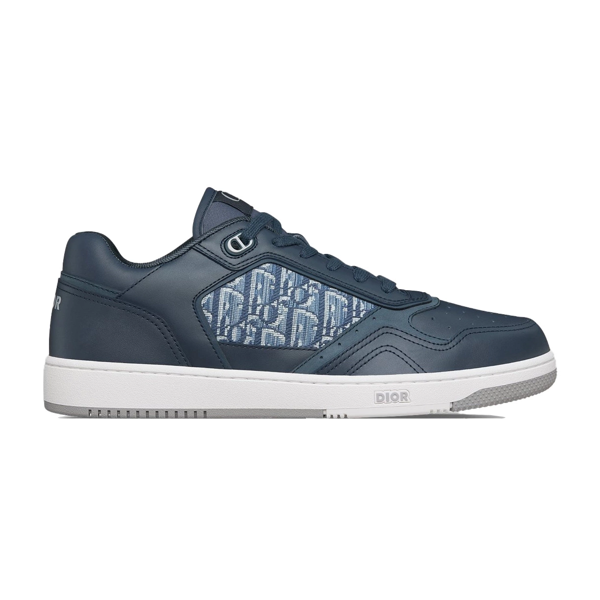 DIOR B27 UPTOWN LOW-TOP SNEAKERS BLUE SMOOTH CALFSKIN AND BLUE OBLIQUE JACQUARD – CD215