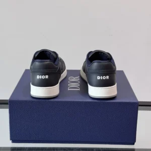DIOR B27 UPTOWN LOW-TOP SNEAKERS BLUE SMOOTH CALFSKIN AND BLUE OBLIQUE JACQUARD – CD215
