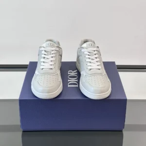 DIOR B27 UPTOWN LOW-TOP SNEAKERS GRAY GRAINED CALFSKIN AND GRAY GRAVITY LEATHER – CD221