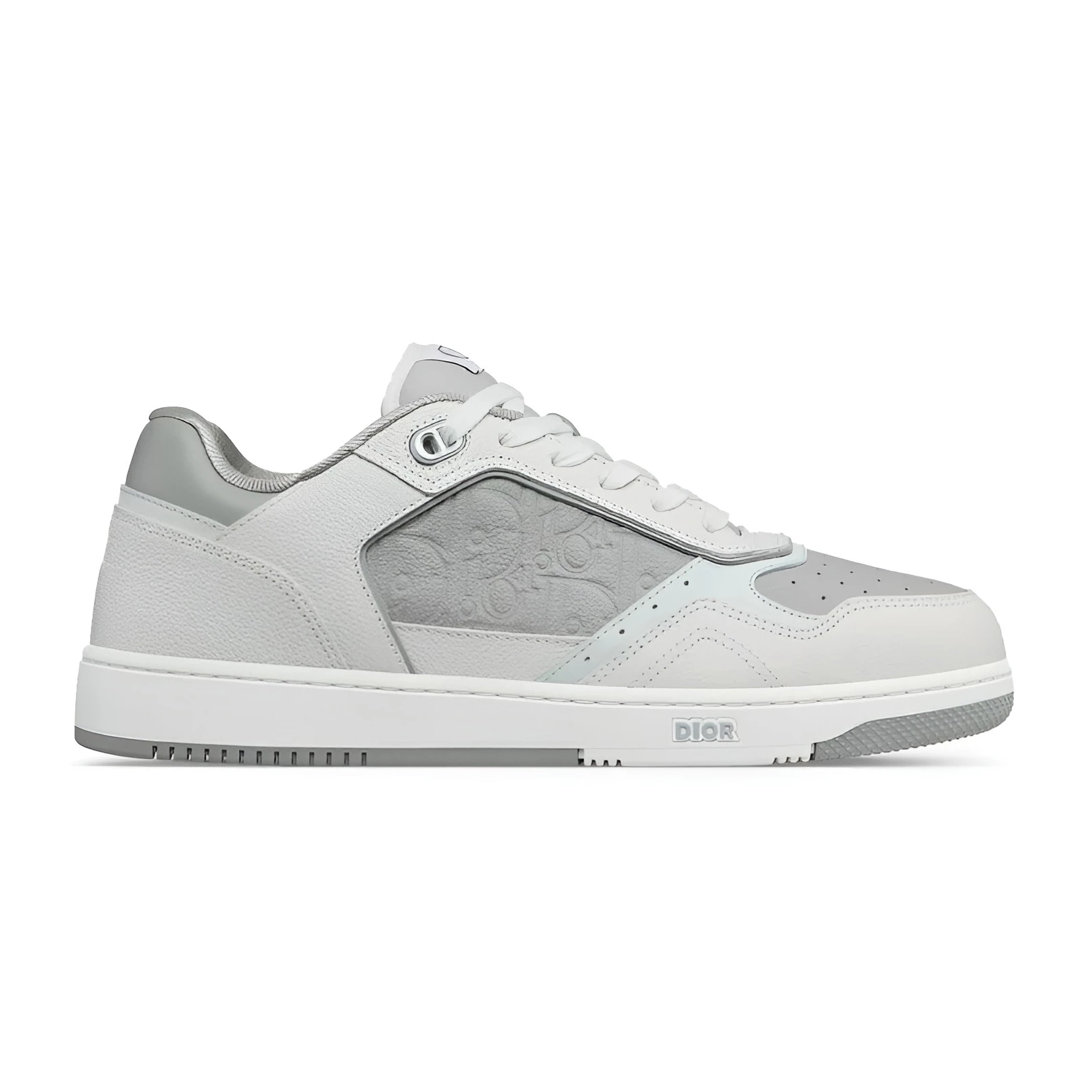 DIOR B27 UPTOWN LOW-TOP SNEAKERS WHITE SMOOTH CALFSKIN AND WHITE OBLIQUE JACQUARD – CD217