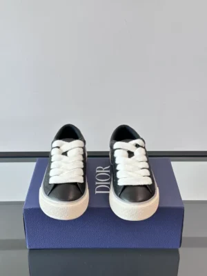 DIOR B33 SPIN SNEAKERS BLACK GRAINED CALFSKIN AND BLACK GRAVITY LEATHER – CD200