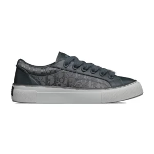 DIOR B33 SPIN SNEAKERS – LIMITED AND NUMBERED EDITION ANTHRACITE GRAY GRAINED CALFSKIN – CD208
