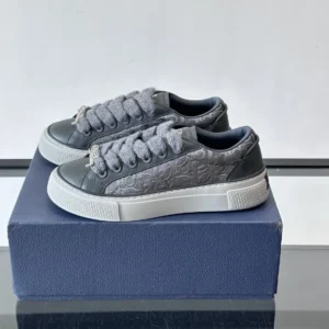 DIOR B33 SPIN SNEAKERS – LIMITED AND NUMBERED EDITION ANTHRACITE GRAY GRAINED CALFSKIN – CD208