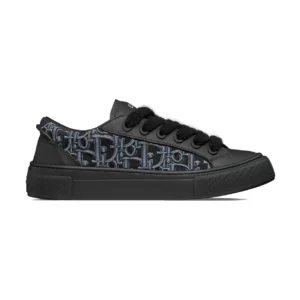 DIOR B33 SPIN SNEAKERS – LIMITED AND NUMBERED EDITION BLACK SMOOTH CALFSKIN – CD207