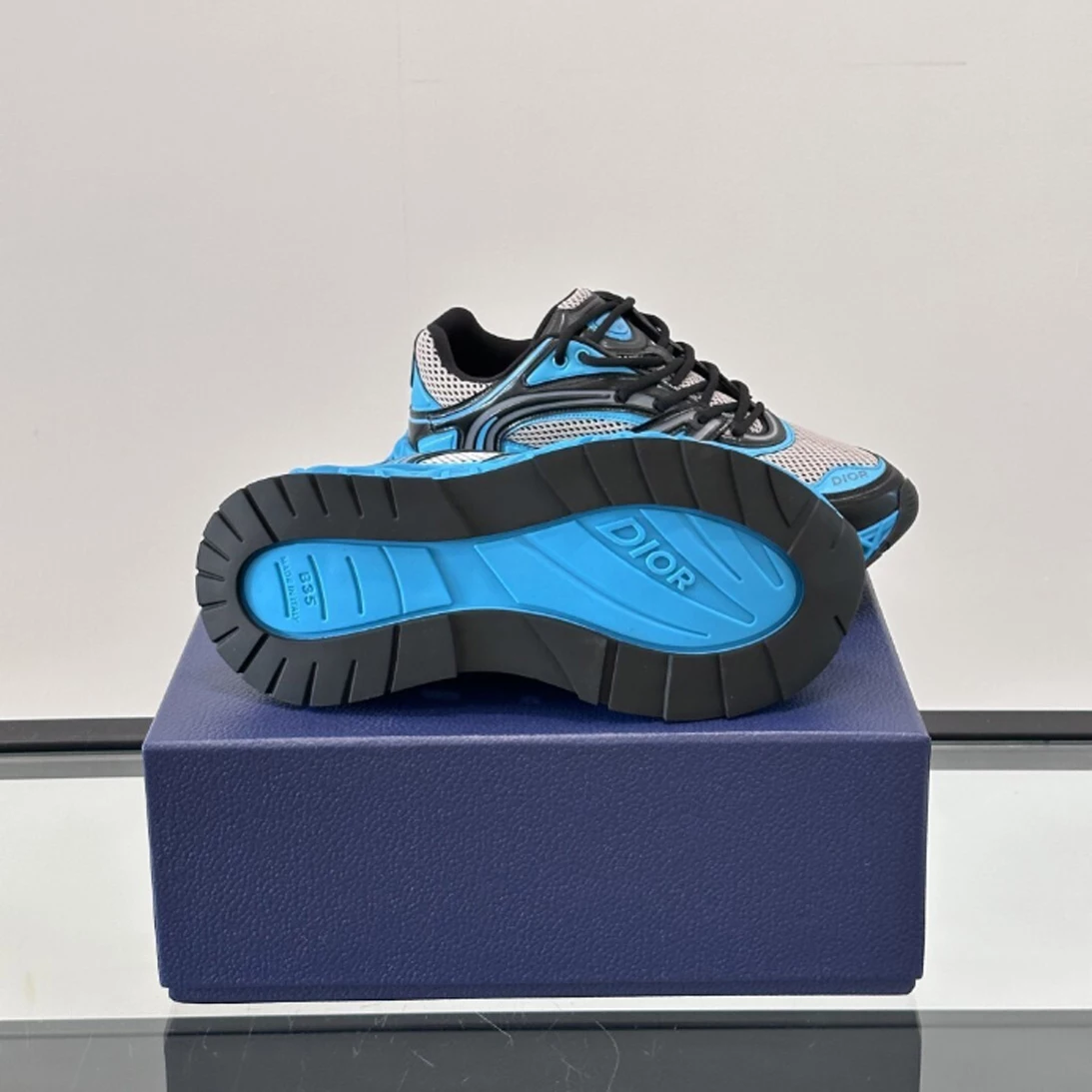 DIOR B35 NXXT-SNEAKERS IN GREY AND BLUE – CD232