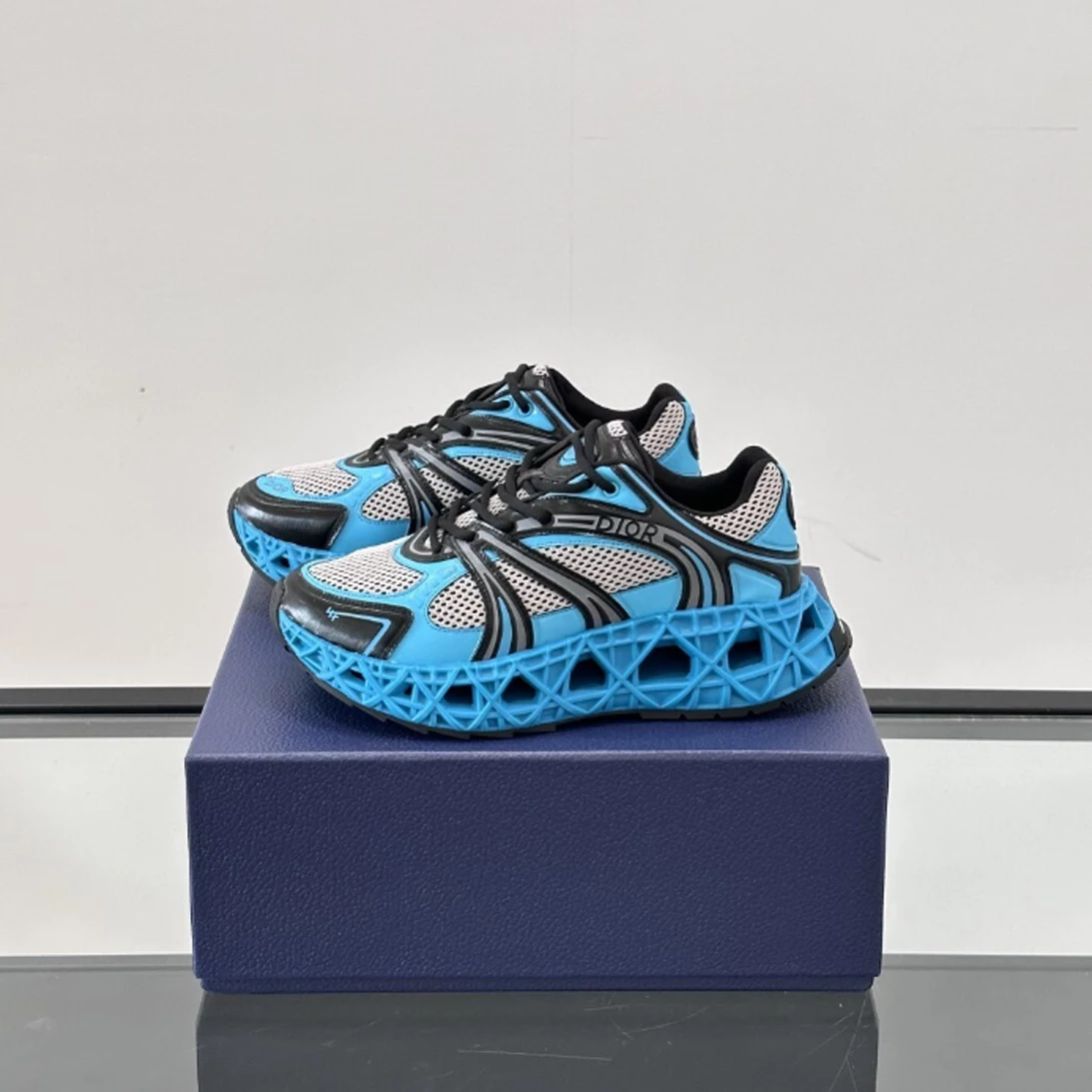 DIOR B35 NXXT-SNEAKERS IN GREY AND BLUE – CD232