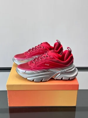 DIOR B44 BLADE SNEAKERS GRADIENT RED AND SILVER-TONE – CD209