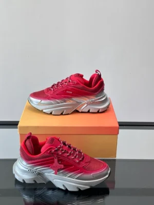 DIOR B44 BLADE SNEAKERS GRADIENT RED AND SILVER-TONE – CD209