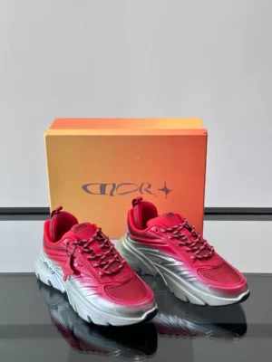 DIOR B44 BLADE SNEAKERS GRADIENT RED AND SILVER-TONE – CD209