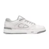 DIOR B57 DRIBBLE SNEAKERS WHITE AND GRAY SMOOTH CALFSKIN WITH WHITE SUEDE – CD218