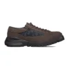 DIOR COMBAT DERBY SHOES DEEP BROWN SUEDE AND BLACK OBLIQUE JACQUARD – CD198
