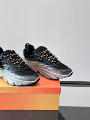 DIOR B44 BLADE SNEAKERS GRADIENT BLACK AND SILVER-TONE – CD211