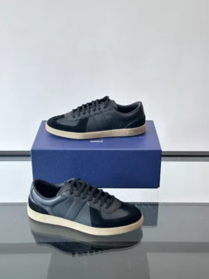 DIOR B01 MATCHPOINT SNEAKER BLACK SMOOTH CALFSKIN AND BLACK SUEDE – CD241