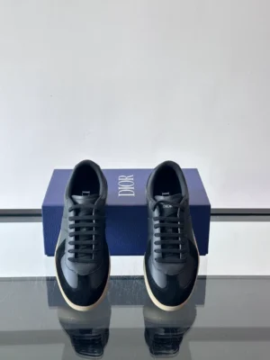 DIOR B01 MATCHPOINT SNEAKER BLACK SMOOTH CALFSKIN AND BLACK SUEDE – CD241
