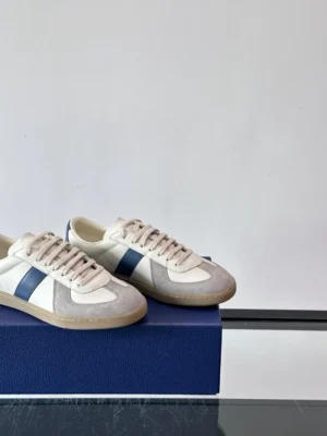 DIOR B01 MATCHPOINT SNEAKER BLUE AND WHITE SMOOTH CALFSKIN WITH GRAY SUEDE – CD239