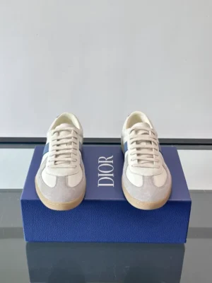 DIOR B01 MATCHPOINT SNEAKER BLUE AND WHITE SMOOTH CALFSKIN WITH GRAY SUEDE – CD239