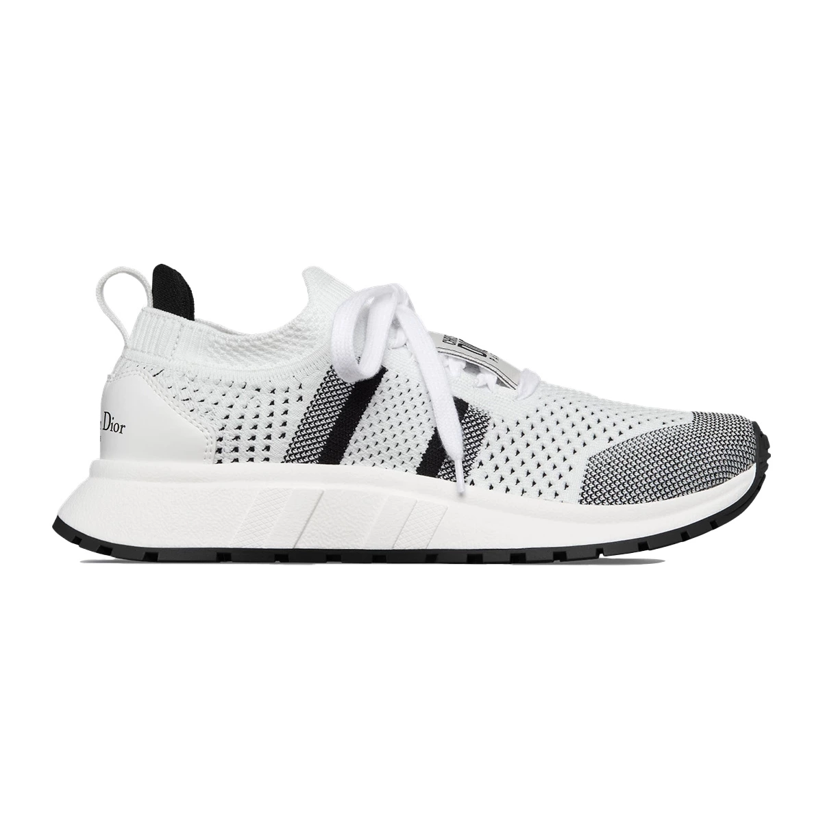 DIOR RUN'N'DI0R SNEAKERS WHITE AND BLACK TECHNICAL MESH – CD242
