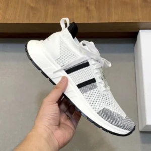 DIOR RUN'N'DI0R SNEAKERS WHITE AND BLACK TECHNICAL MESH – CD242