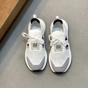 DIOR RUN'N'DI0R SNEAKERS WHITE AND BLACK TECHNICAL MESH – CD242
